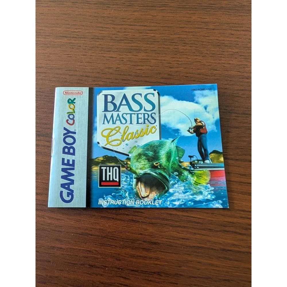 BASS Masters Classic (Nintendo Game Boy Color, 1999) Tested With Manual
